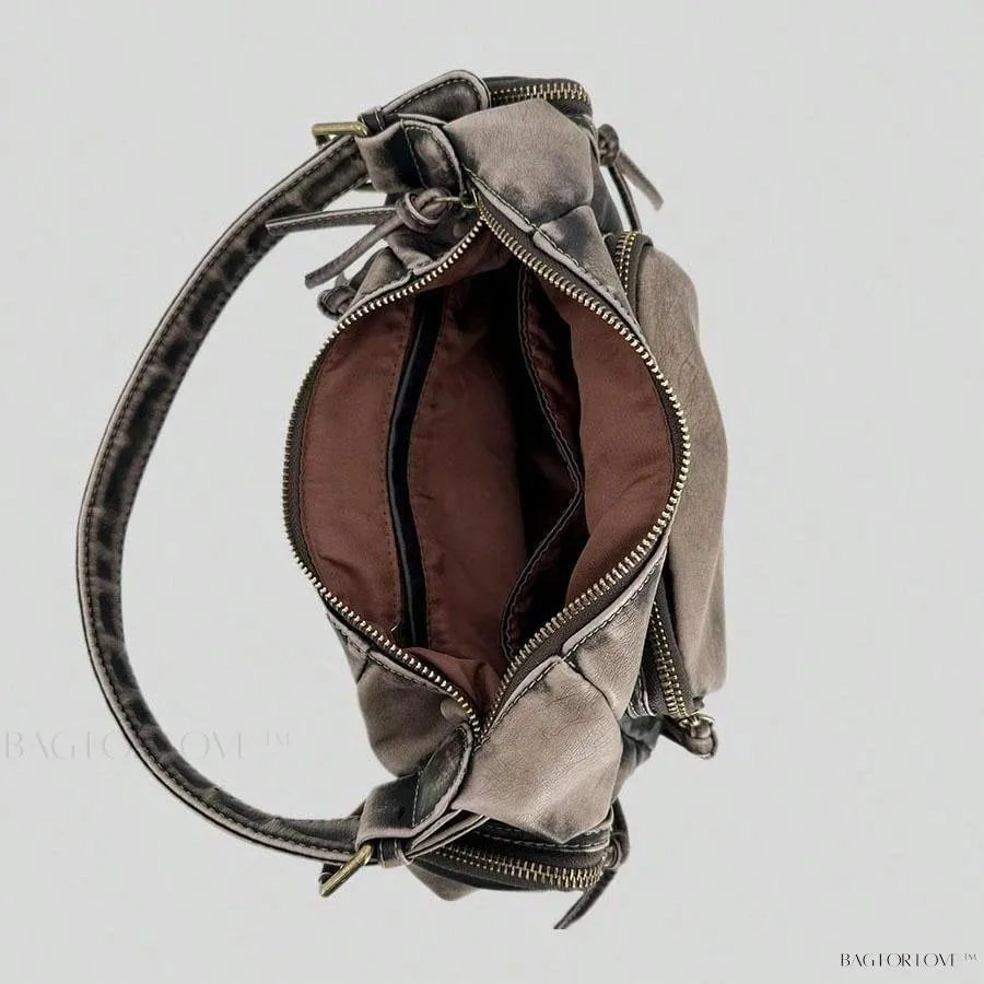 BagForLove - Chic Miu Style Distressed Leather Handbag for Women