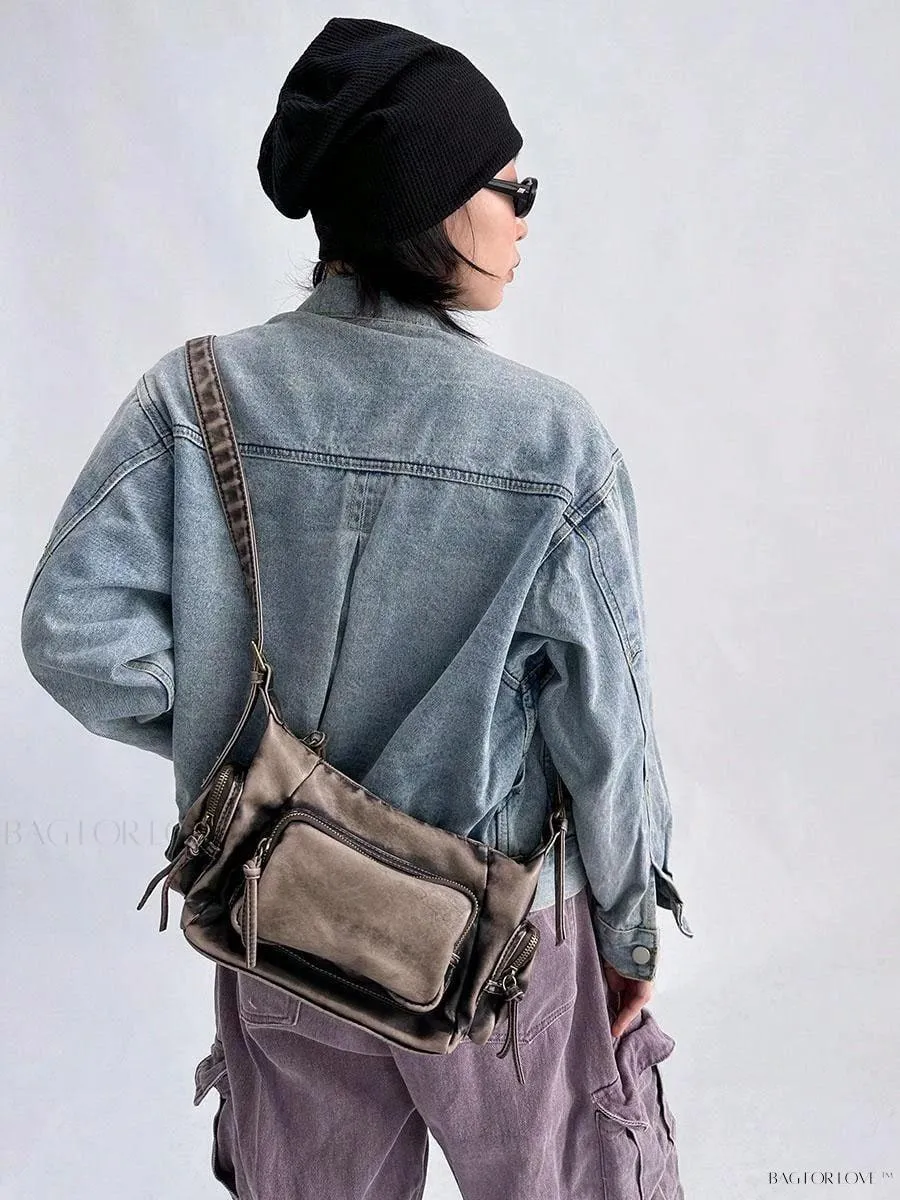 BagForLove - Chic Miu Style Distressed Leather Handbag for Women