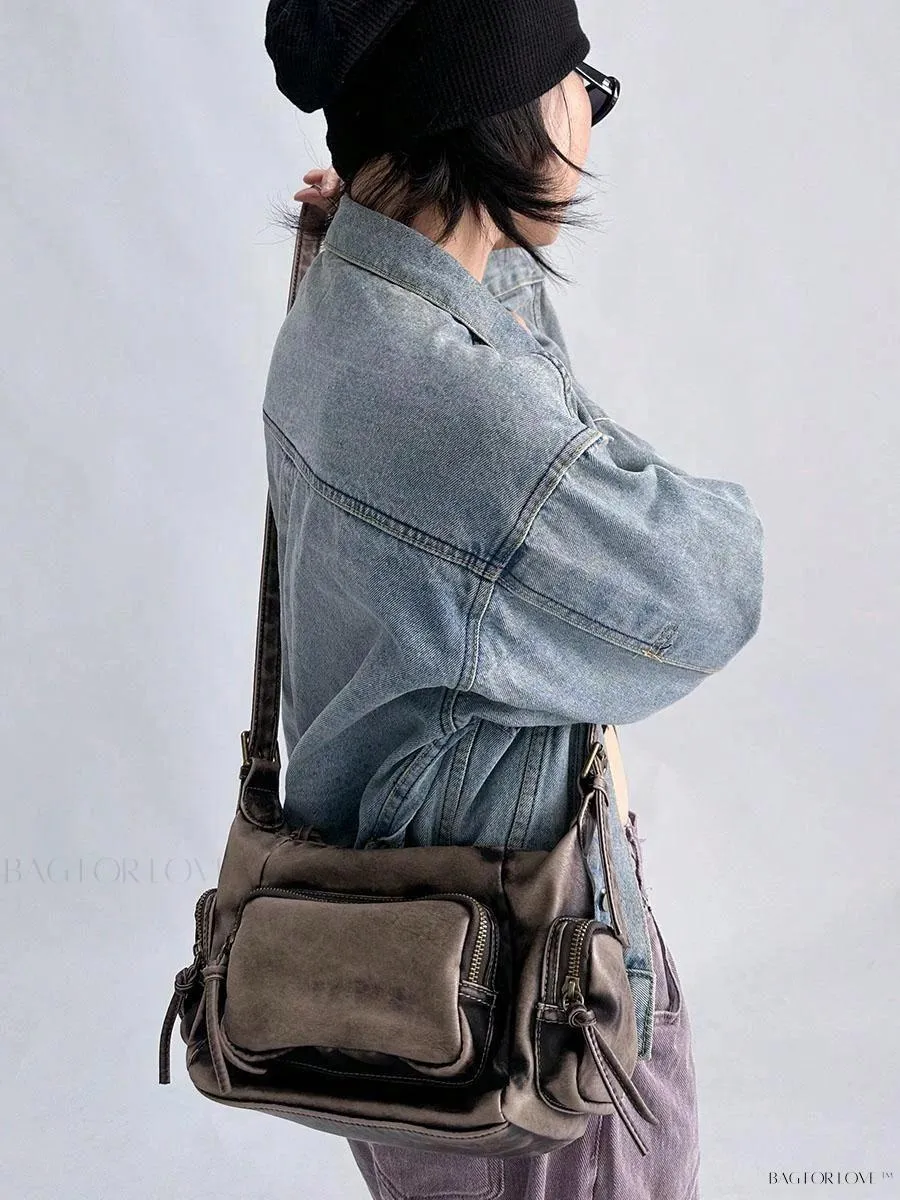 BagForLove - Chic Miu Style Distressed Leather Handbag for Women