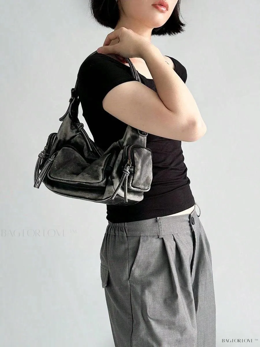 BagForLove - Chic Miu Style Distressed Leather Handbag for Women