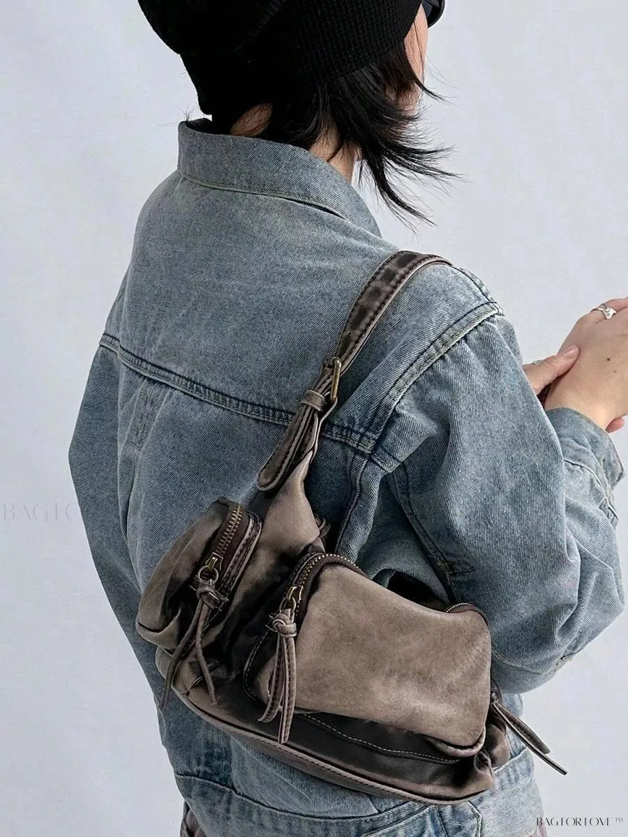 BagForLove - Chic Miu Style Distressed Leather Handbag for Women