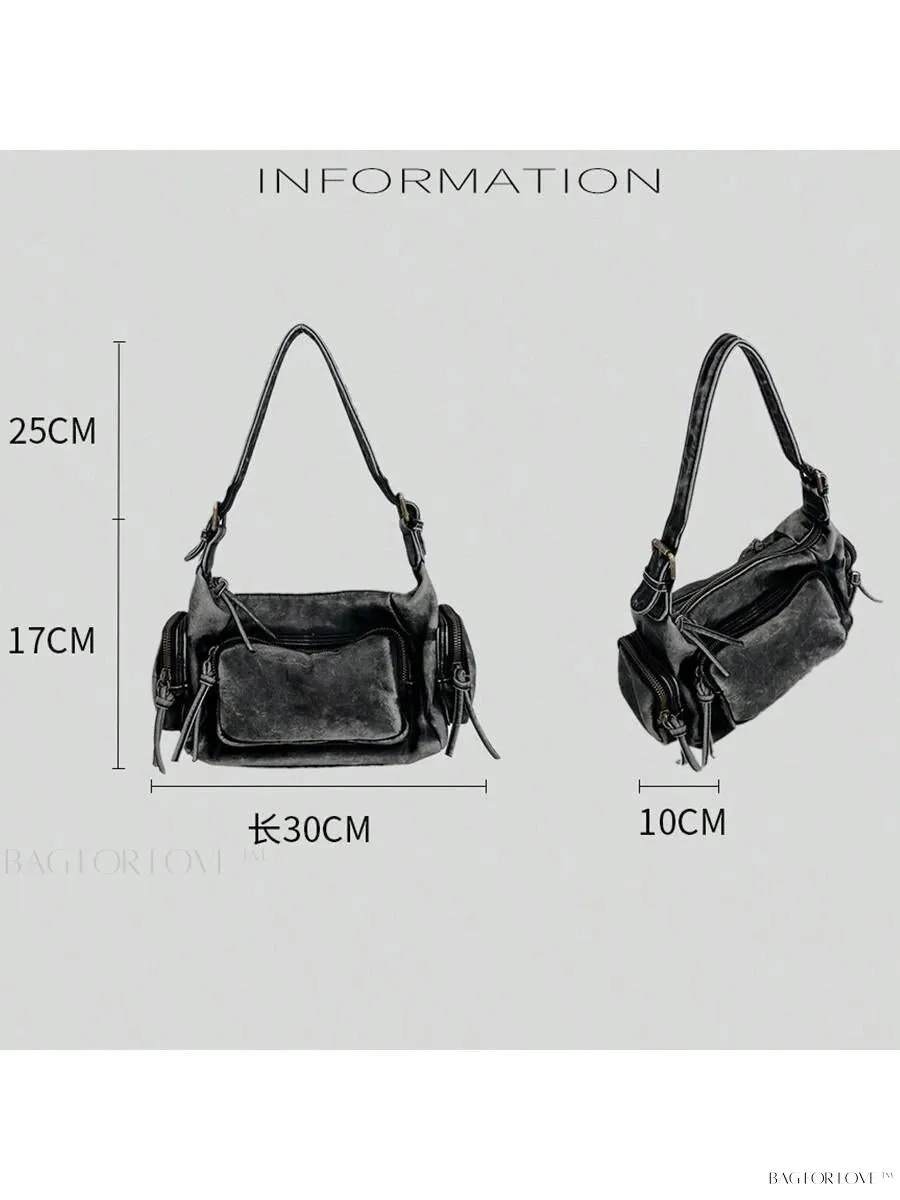 BagForLove - Chic Miu Style Distressed Leather Handbag for Women