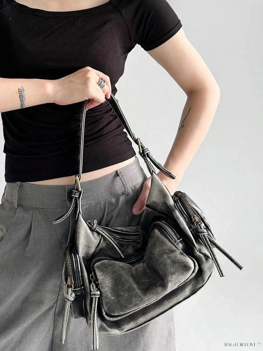 BagForLove - Chic Miu Style Distressed Leather Handbag for Women