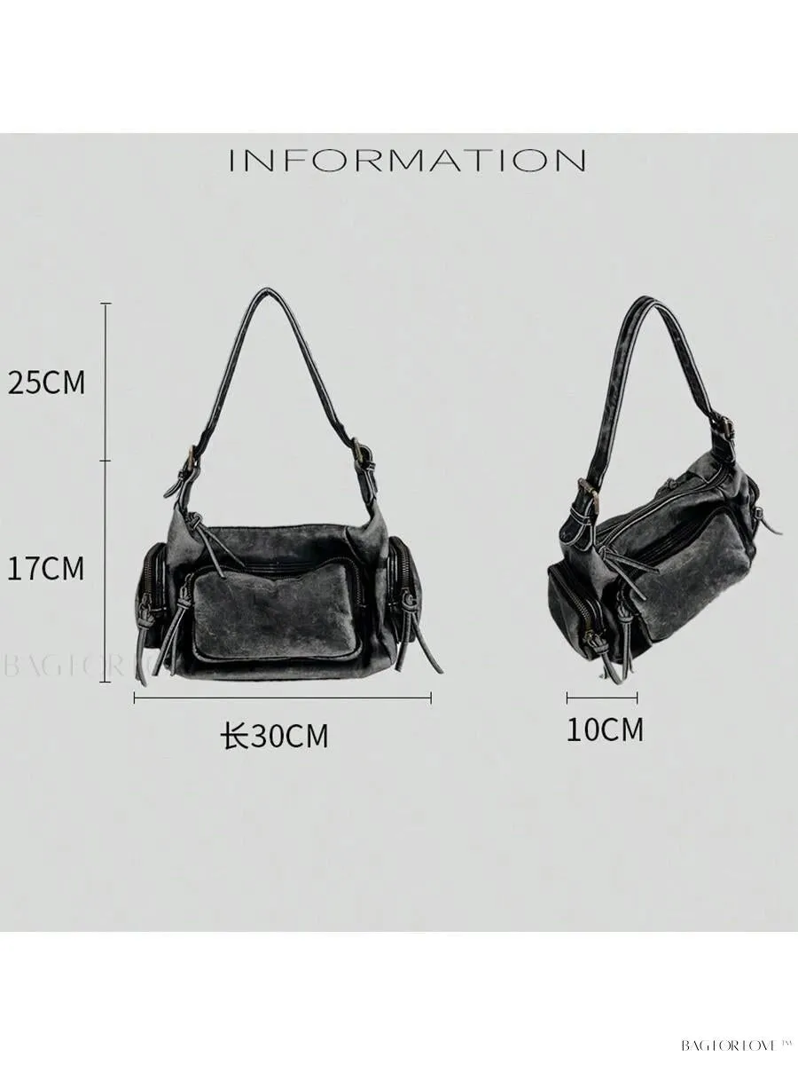 BagForLove - Chic Miu Style Distressed Leather Handbag for Women