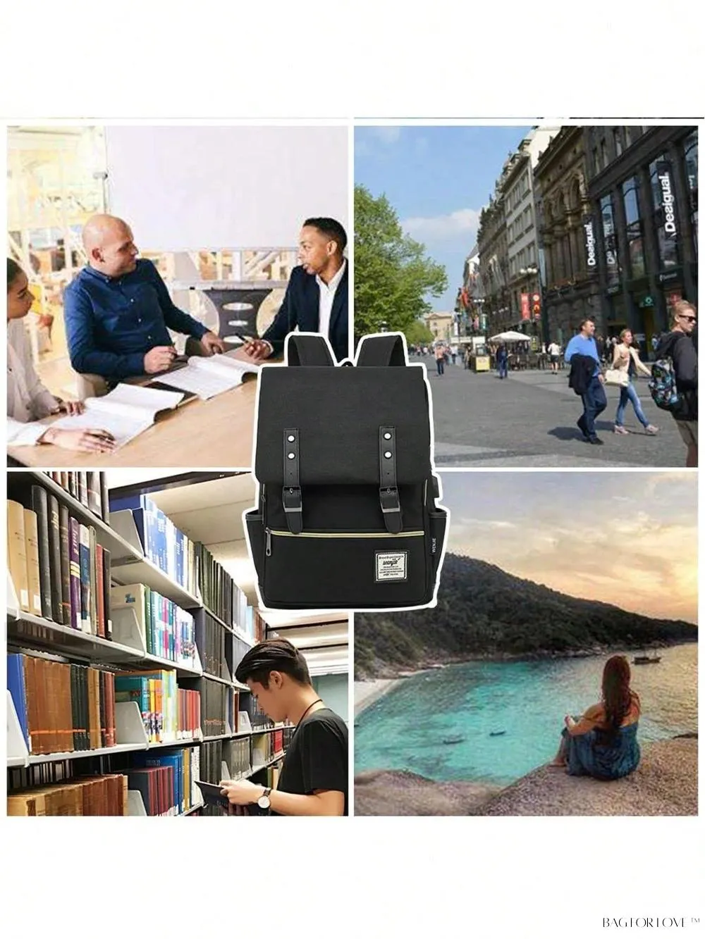 BagForLove - Classic Travel Bag with Notebook Compartment and Convenient Power Access