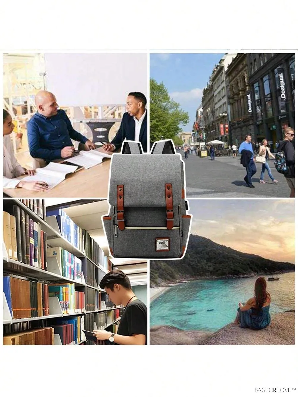 BagForLove - Classic Travel Bag with Notebook Compartment and Convenient Power Access