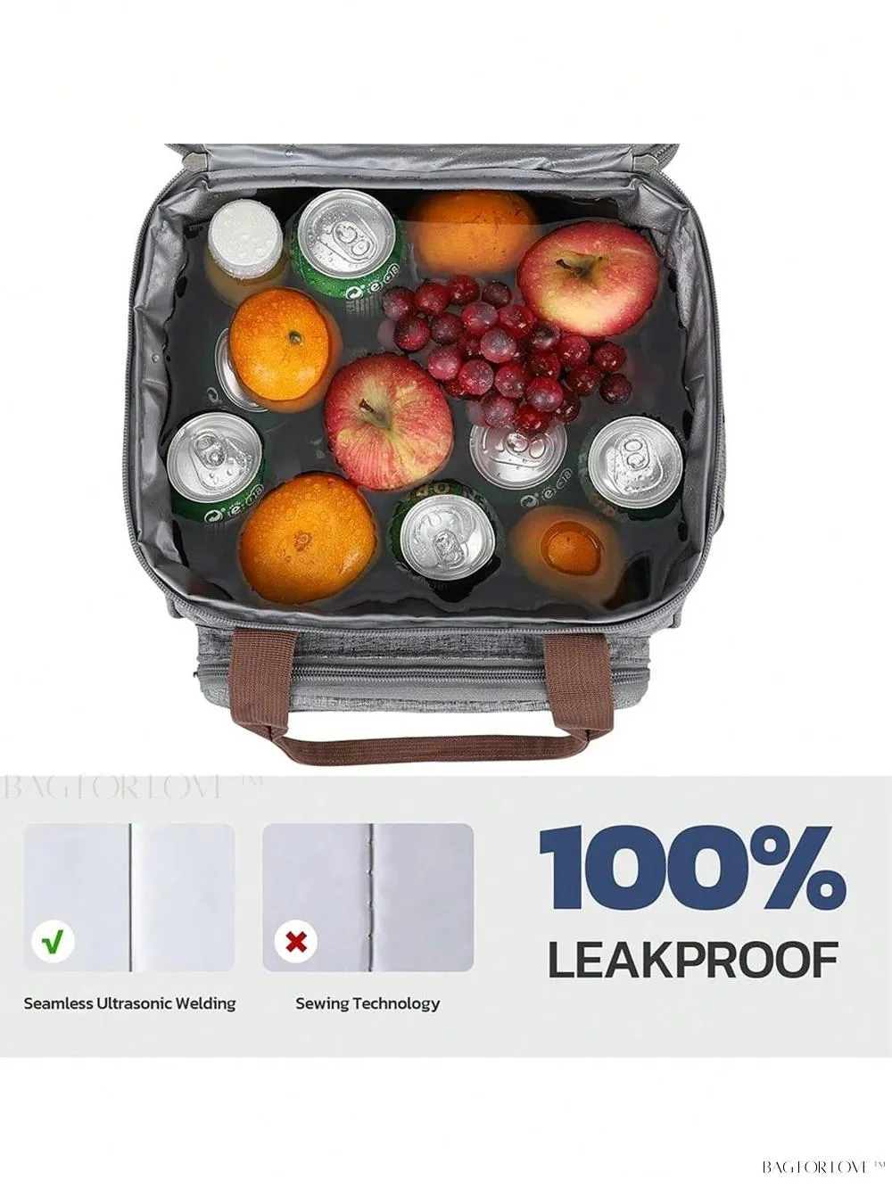 BagForLove - Double-Layer Picnic and Camping Insulated Cooler Bag with Leakproof Design
