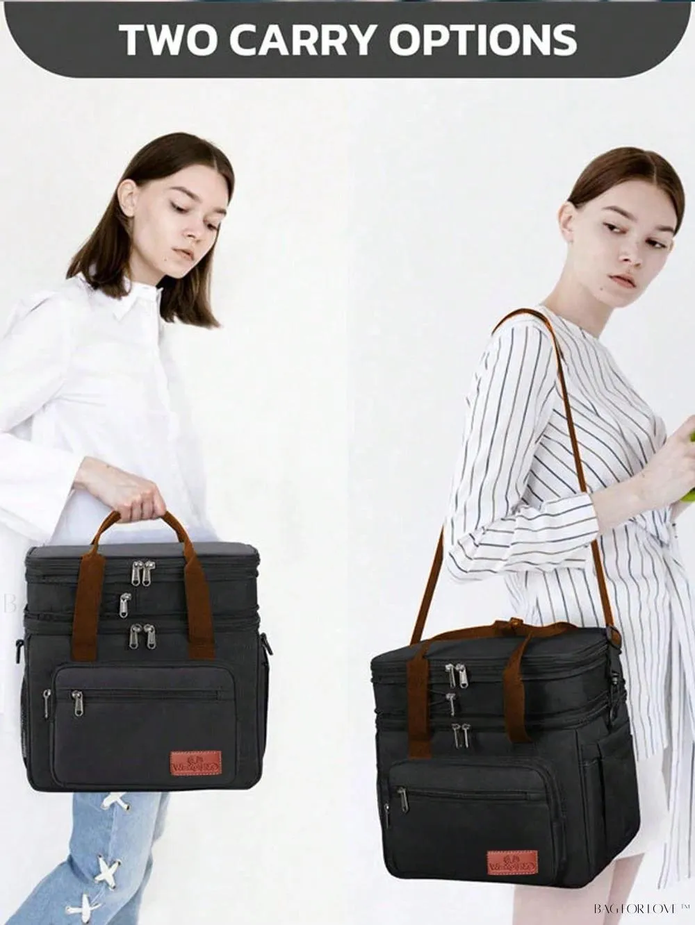 BagForLove - Double-Layer Picnic and Camping Insulated Cooler Bag with Leakproof Design