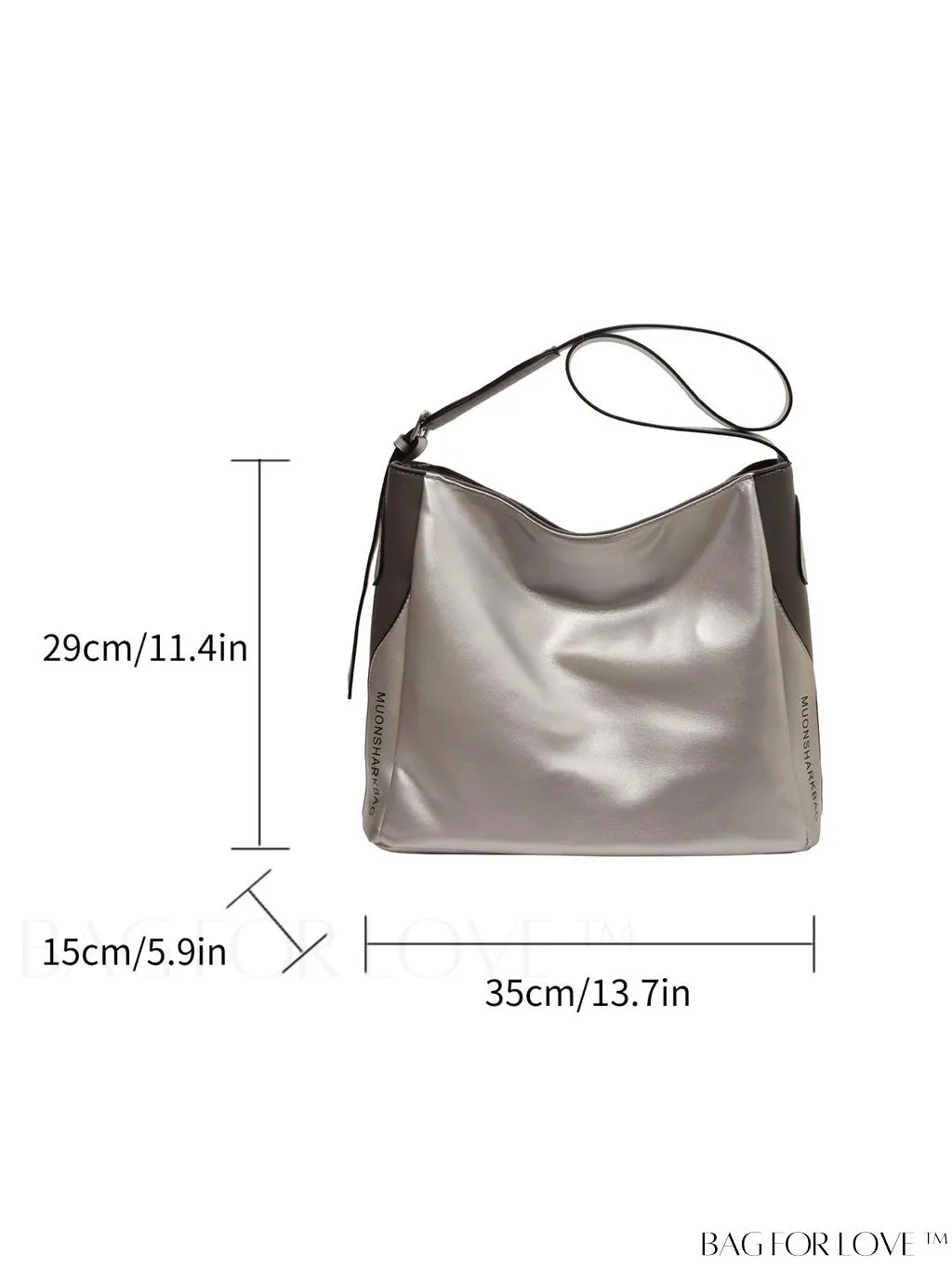 BagForLove - Large Capacity Metallic Graphic Hobo Bag - Contemporary and Spacious Design