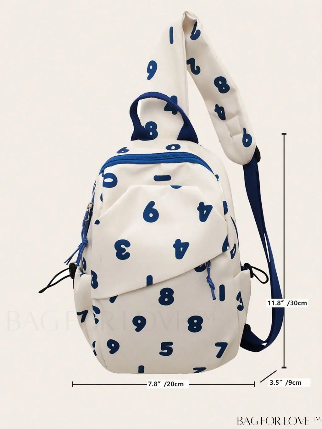 BagForLove - Lightweight Womens Number Print Sling Bag