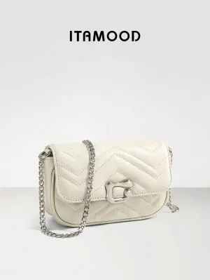 BagForLove - Minimalist Quilted Flap Purse in Soft Black Leather