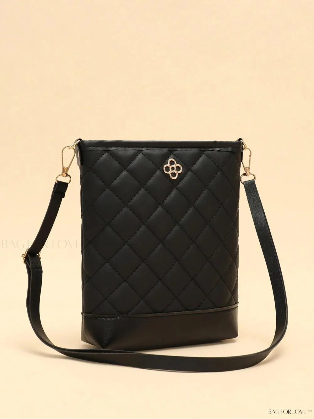 BagForLove - One-Shoulder Crossbody Bucket Bag with Delicate Embroidery