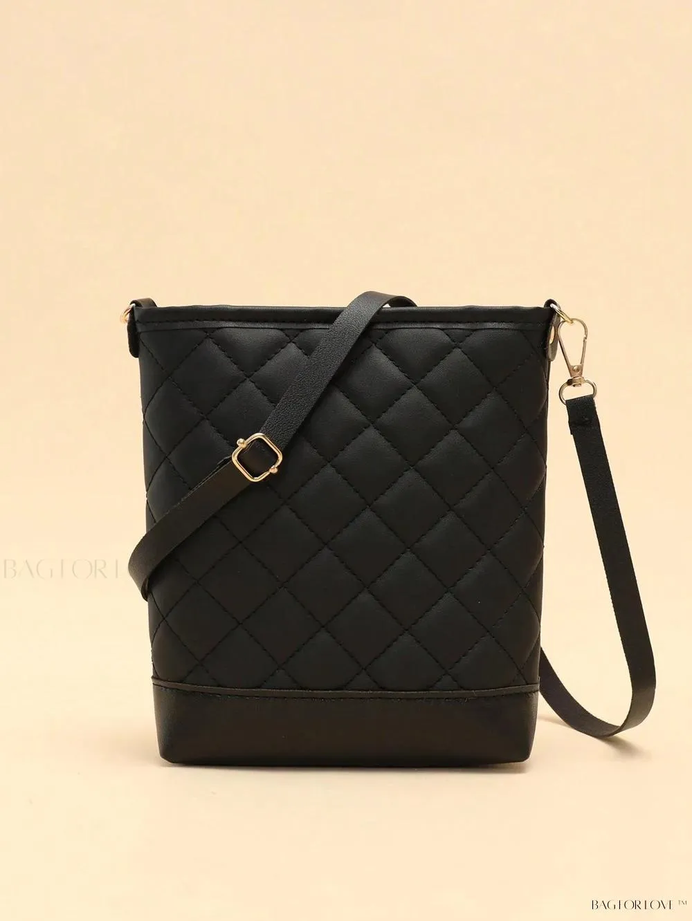 BagForLove - One-Shoulder Crossbody Bucket Bag with Delicate Embroidery