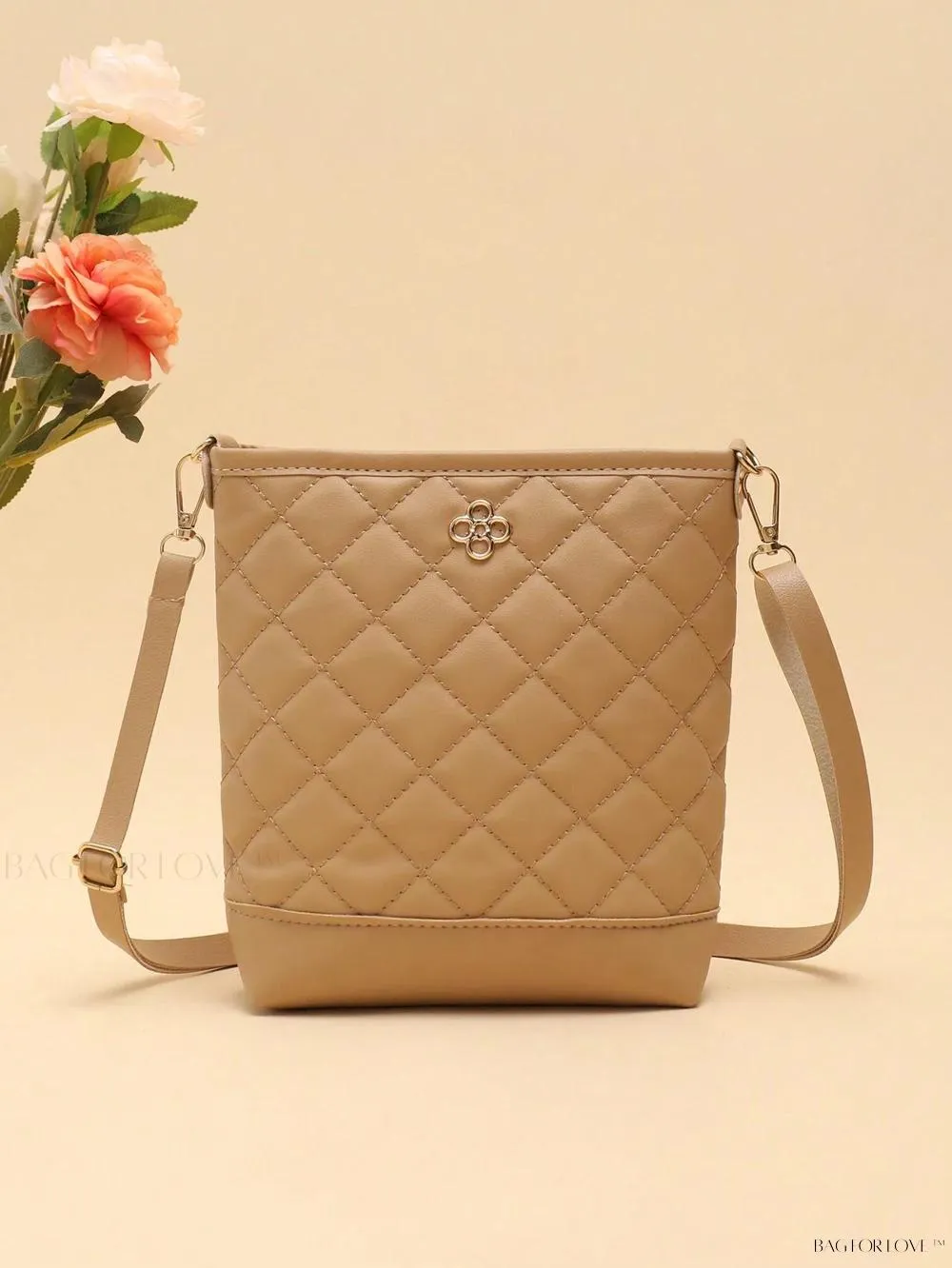 BagForLove - One-Shoulder Crossbody Bucket Bag with Delicate Embroidery