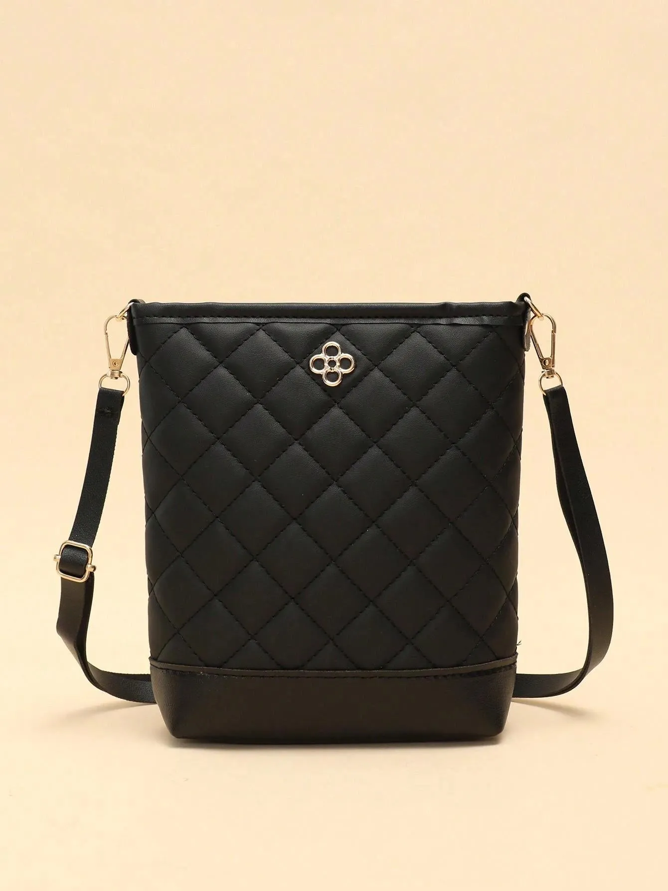 BagForLove - One-Shoulder Crossbody Bucket Bag with Delicate Embroidery