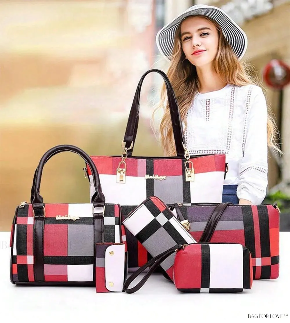 BagForLove - Plaid Perfection A 6-Piece Motherly Companion
