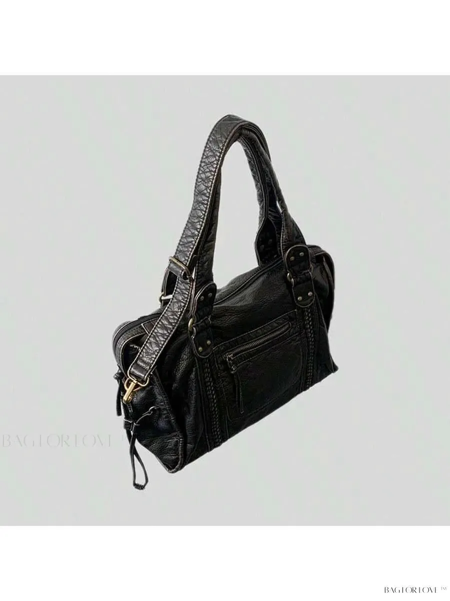 BagForLove - Retro Revival Large Woven Shoulder Bag with Multiple Compartments