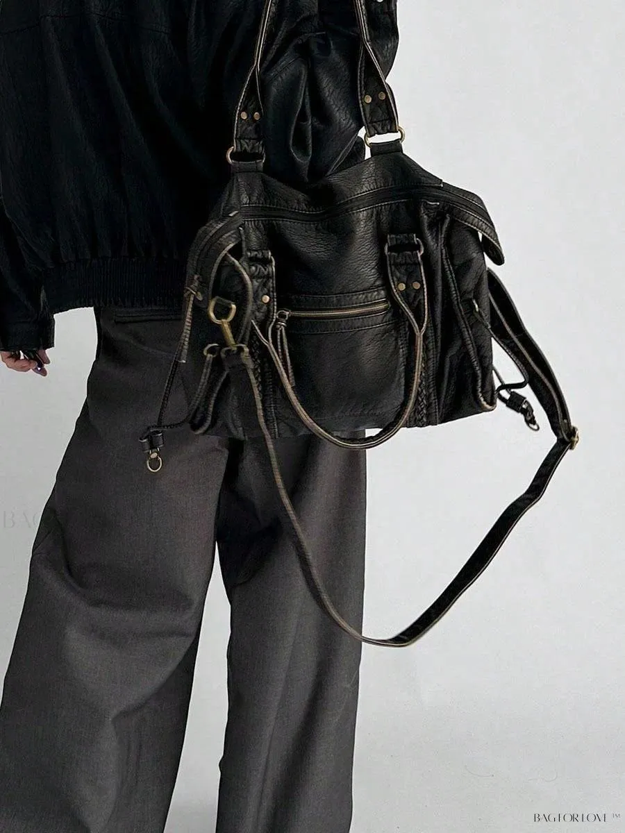 BagForLove - Retro Revival Large Woven Shoulder Bag with Multiple Compartments