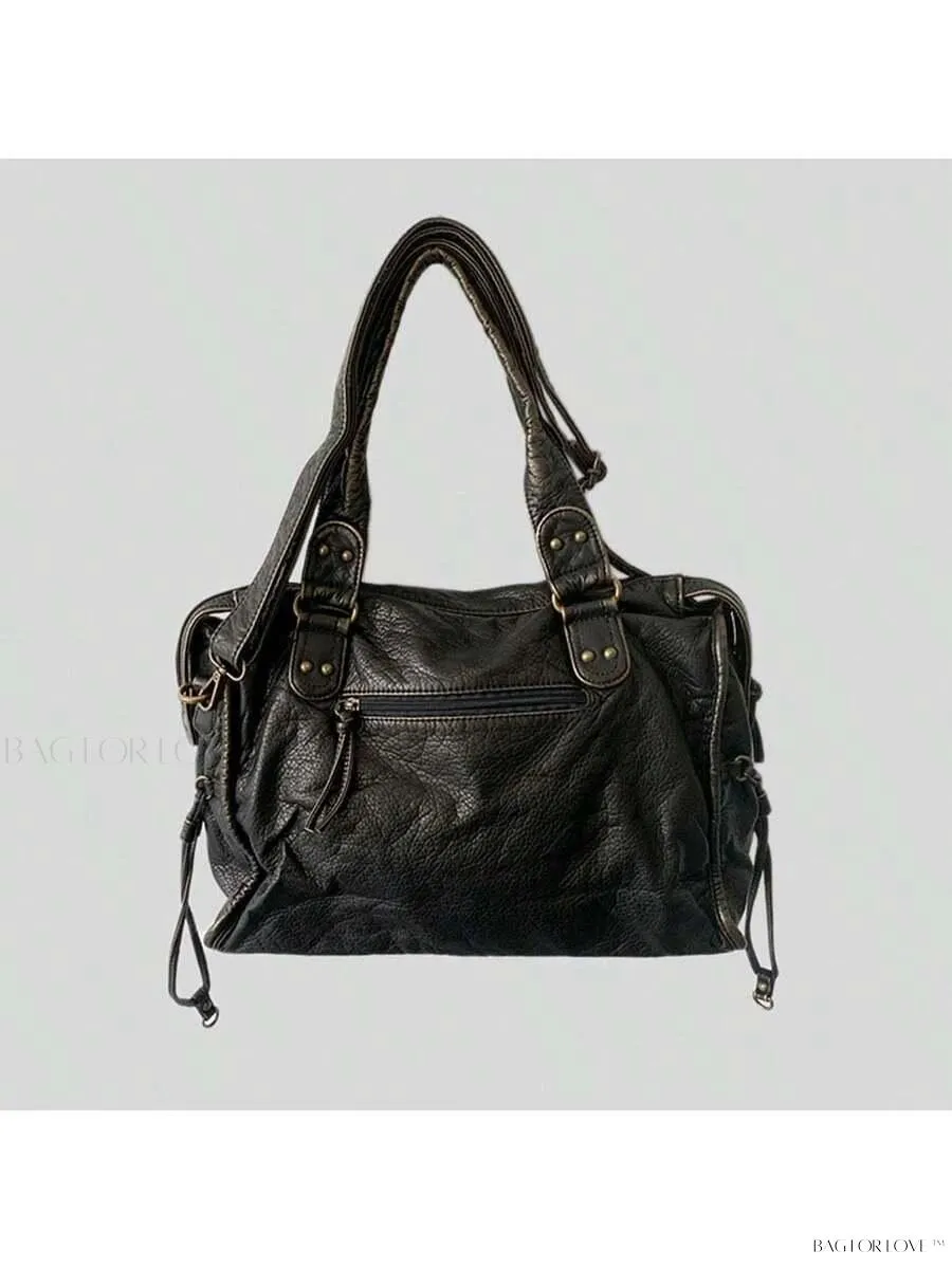 BagForLove - Retro Revival Large Woven Shoulder Bag with Multiple Compartments
