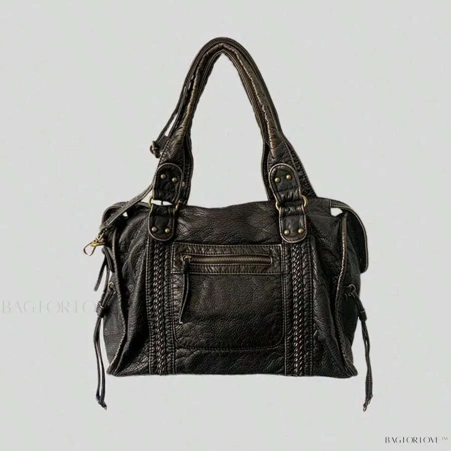 BagForLove - Retro Revival Large Woven Shoulder Bag with Multiple Compartments