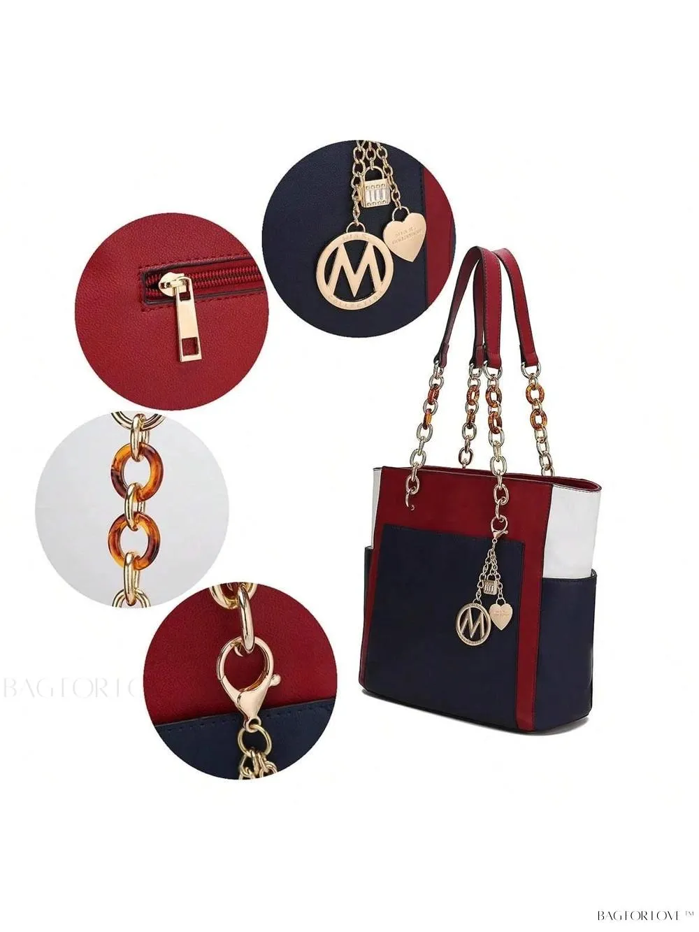 BagForLove - Rochelle Collection Luxury Vegan Leather Shoulder Bag