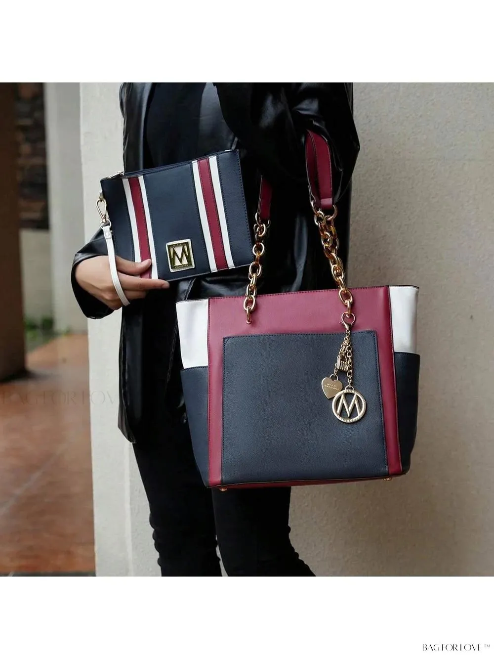 BagForLove - Rochelle Collection Luxury Vegan Leather Shoulder Bag