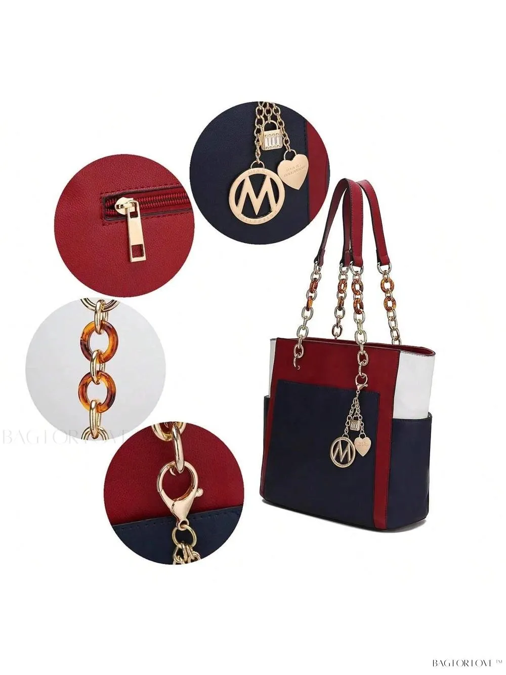 BagForLove - Rochelle Collection Luxury Vegan Leather Shoulder Bag