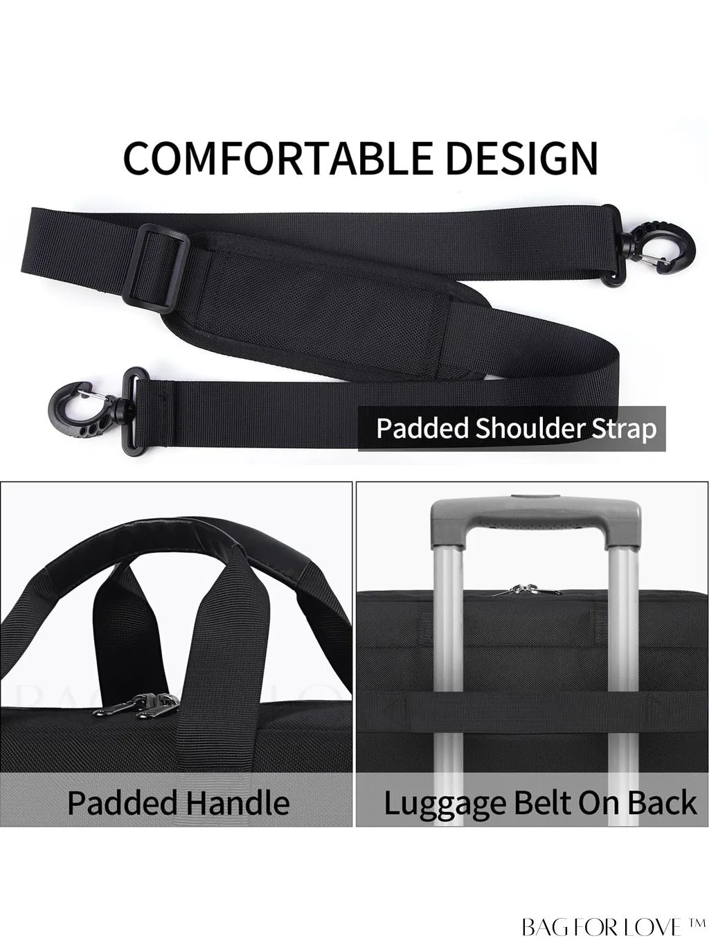 BagForLove - Waterproof 17-Inch Laptop Briefcase for Men - Large, Professional & Adjustable Messenger Bag