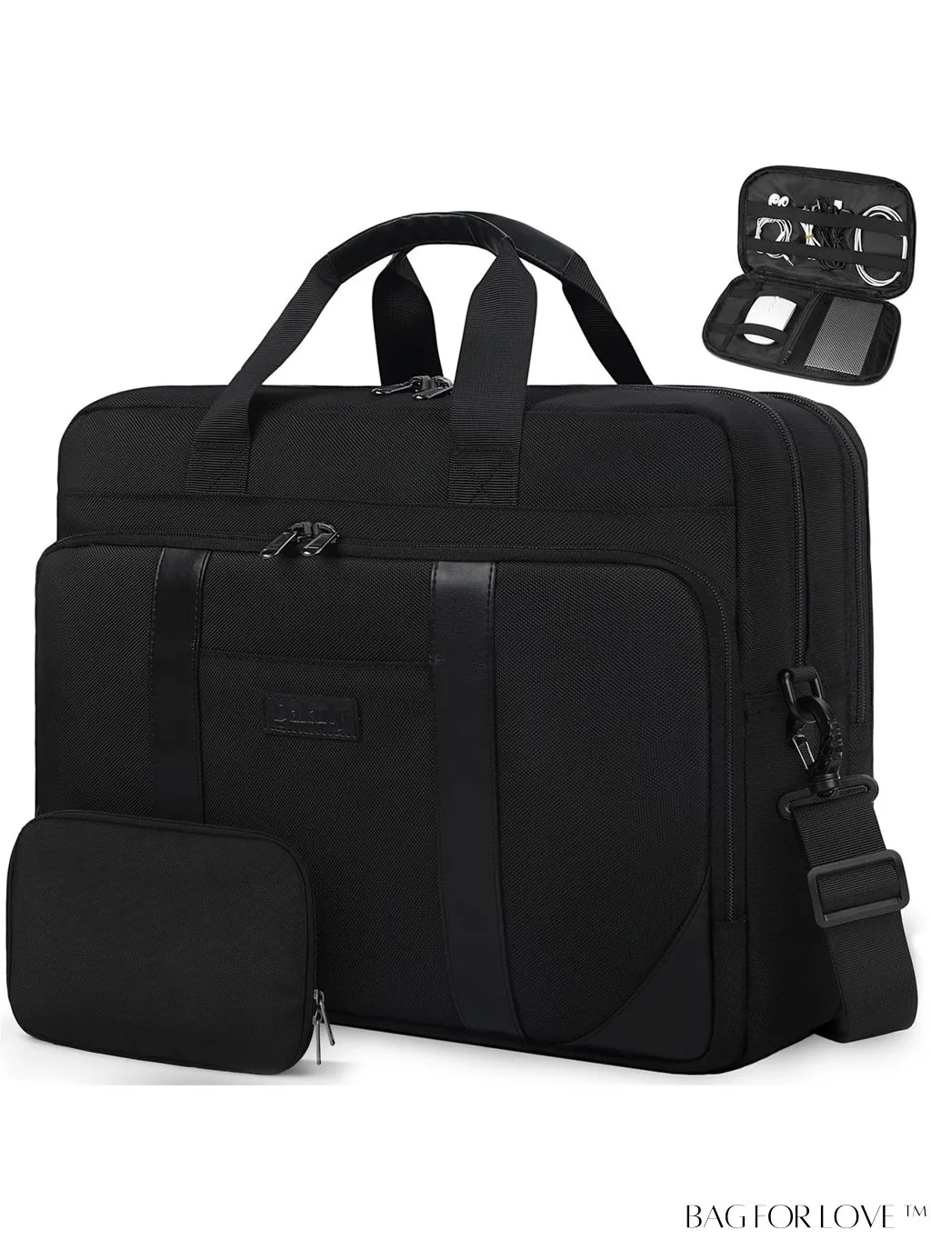 BagForLove - Waterproof 17-Inch Laptop Briefcase for Men - Large, Professional & Adjustable Messenger Bag