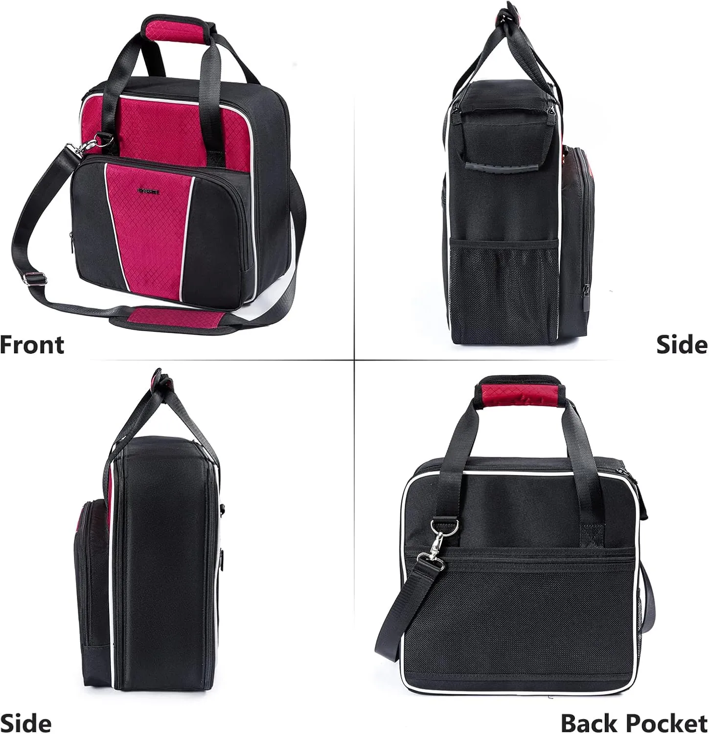 BAGSPRITE Coffee Maker Travel Bag Compatible with Keurig K-Mini or K-Mini Plus, Single Serve Coffee Brewer Carrying Case with Multiple Pockets for K-Cup Pods, Storage Bag With Shoulder Strap