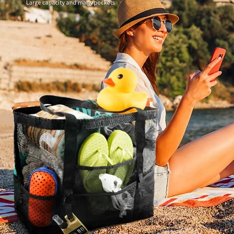 Beach Bag - Mesh Beach Handbag Suitable for Women's Various Holiday Gifts, Suitable for Beach Vacation, Swimming Pool Travel