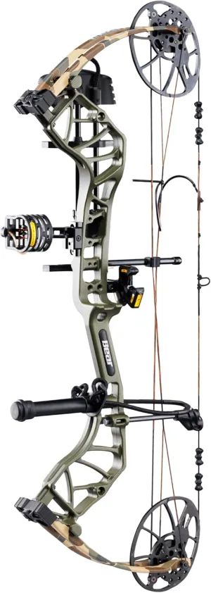Bear Archery Legit MAXX Ready to Hunt Compound Bow Package with IMS Rest and Picatinny Sight Mounts, 10-70 lb Draw Weight, 14-13" Length