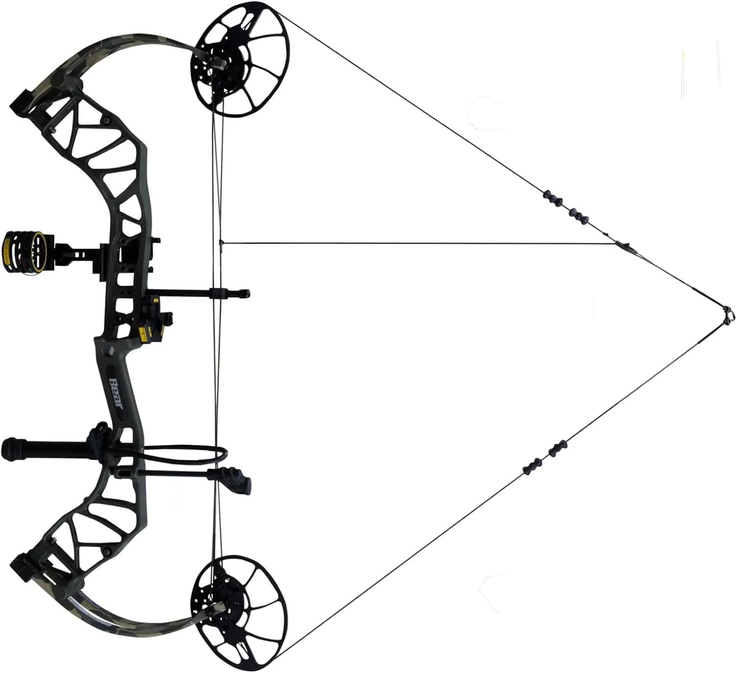 Bear Archery Legit MAXX Ready to Hunt Compound Bow Package with IMS Rest and Picatinny Sight Mounts, 10-70 lb Draw Weight, 14-13" Length