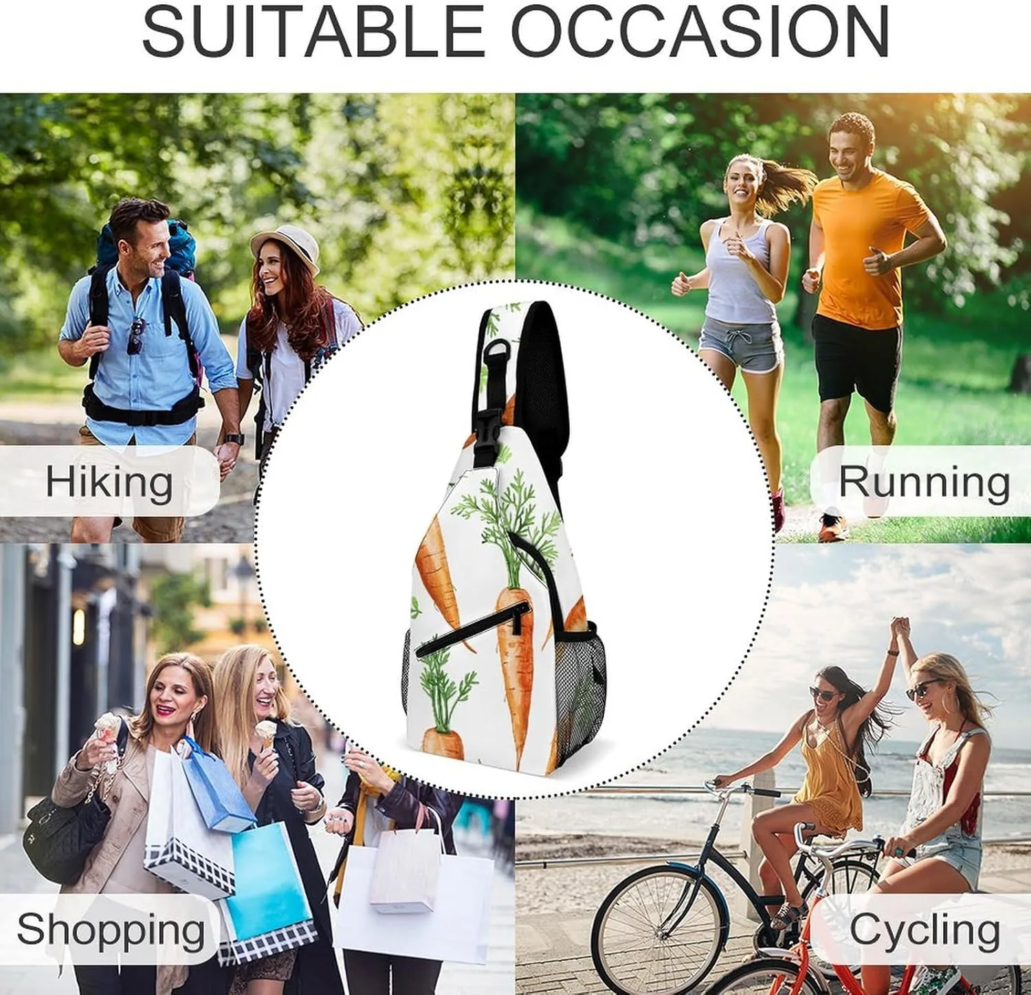 Beautiful Cheese Board Crossbody Bag, Sling Bag, Sling Backpack, Belt Bags for Travel Outdoors Hiking