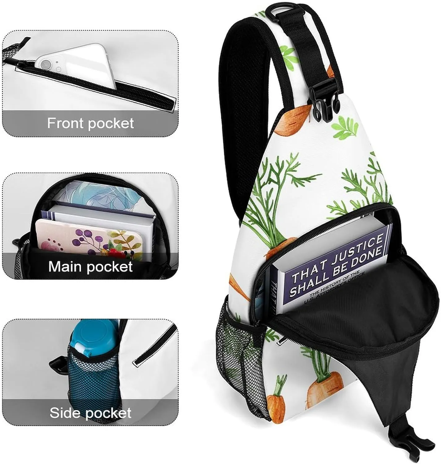 Beautiful Cheese Board Crossbody Bag, Sling Bag, Sling Backpack, Belt Bags for Travel Outdoors Hiking