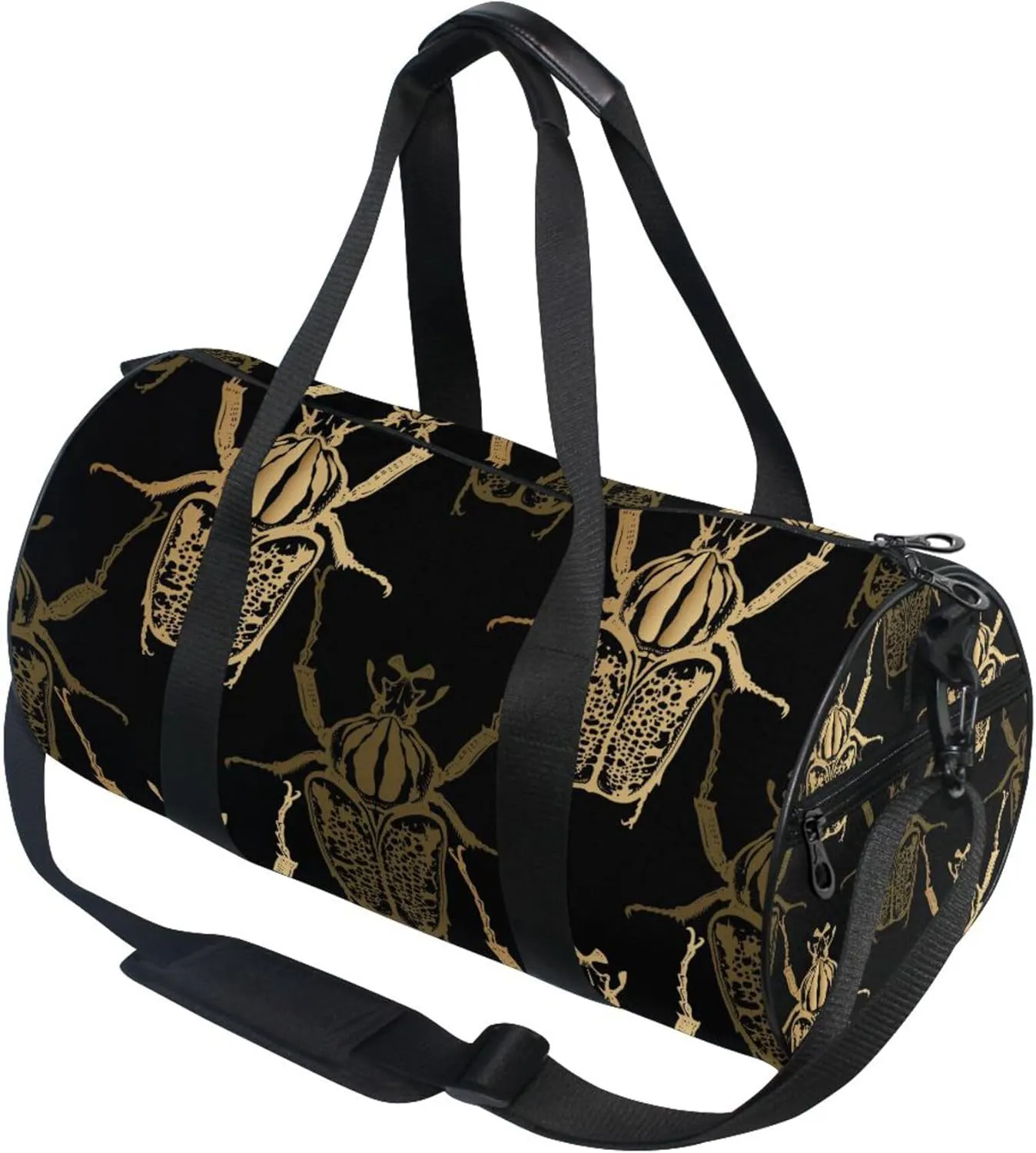 Beetle Gold Insect Duffle Bag Gym Fitness Bag Sports Travel Workout Gymnastics Dance Bag