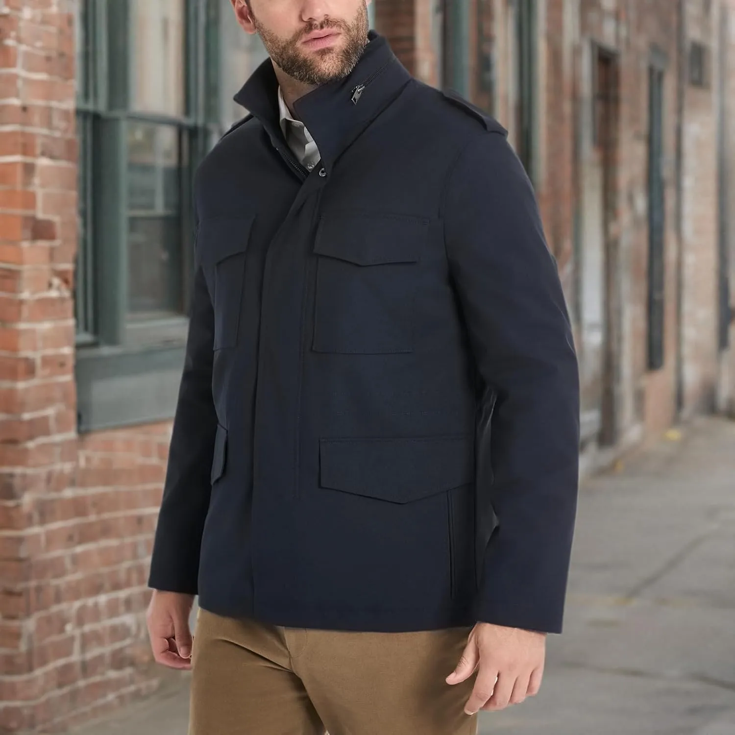 Ben Sherman Men's Beekman Casual Military Jacket