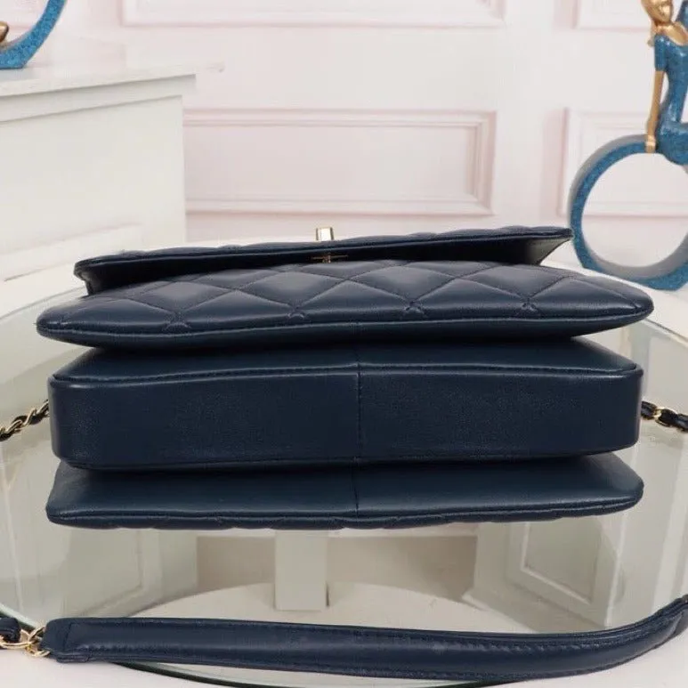Best-in-class Blue - Bag With Dark Top ESMEE Flap Handle Limited-stock