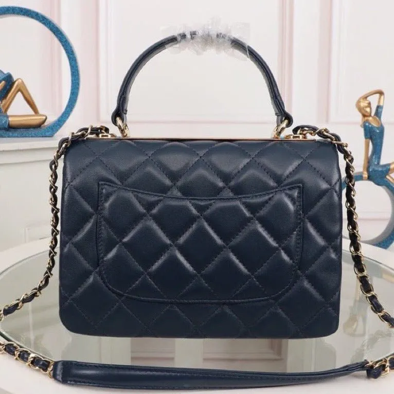 Best-in-class Blue - Bag With Dark Top ESMEE Flap Handle Limited-stock