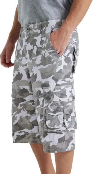 BEST SOUTH Men's Capri Long Twill Cargo Shorts Below Knee 13 Inches Cotton Relaxed Fit Casual Multi-Pocket