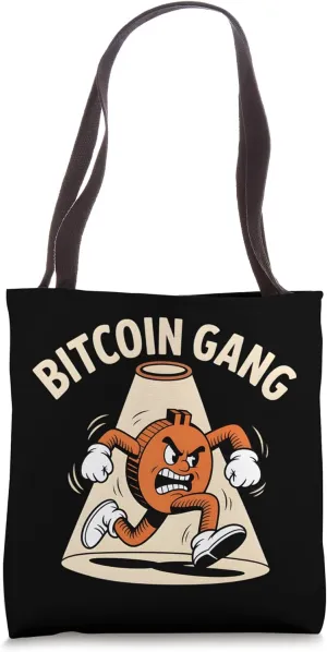 Bitcoin Gang Crypto Cartoon Crypto Meme Streetwear Tote Bag