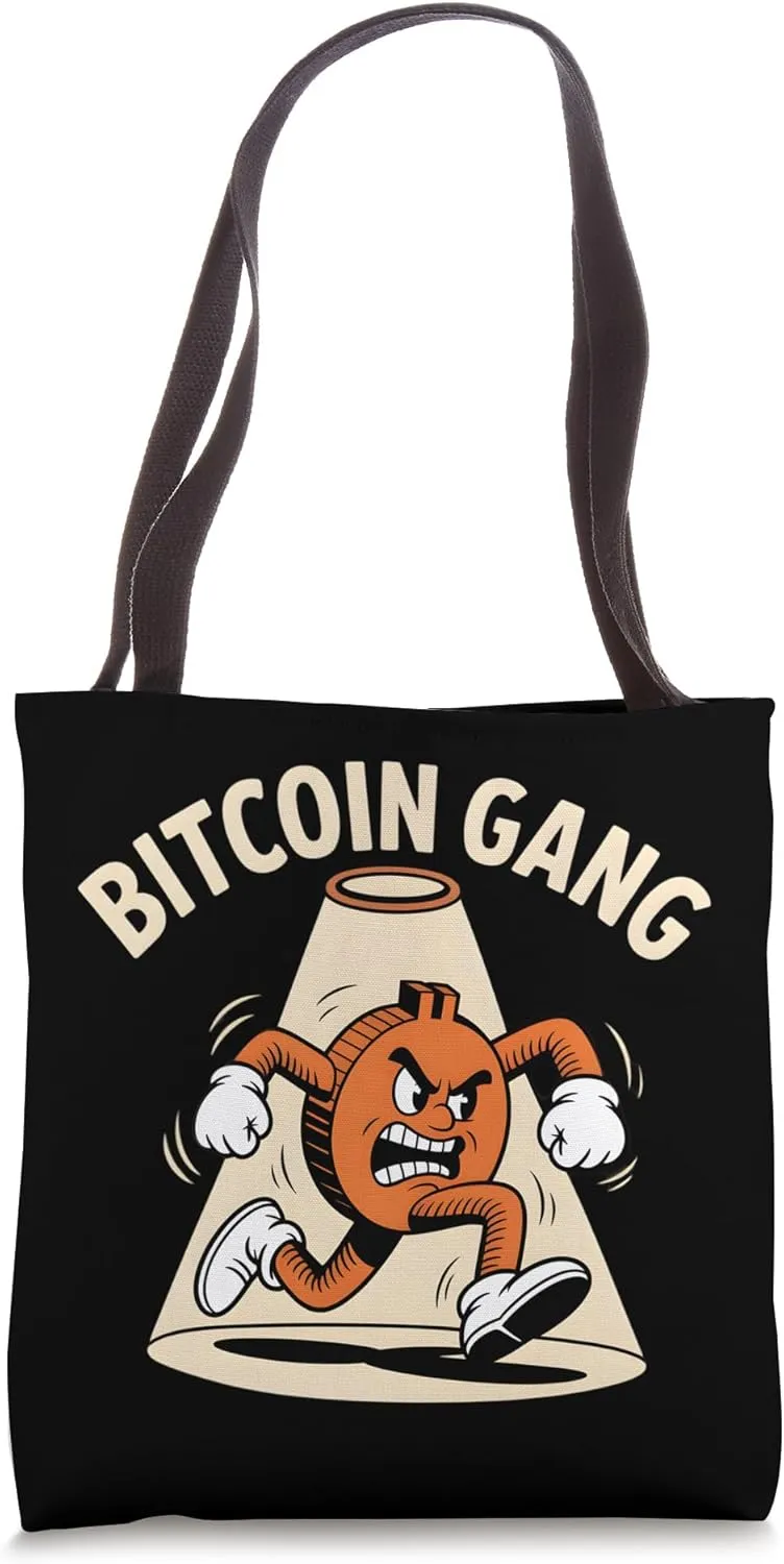 Bitcoin Gang Crypto Cartoon Crypto Meme Streetwear Tote Bag