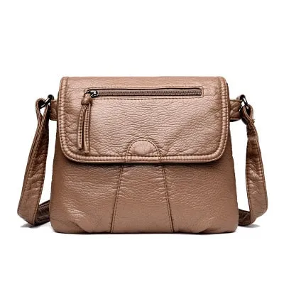Black Small Women Messenger Handbag Purses
