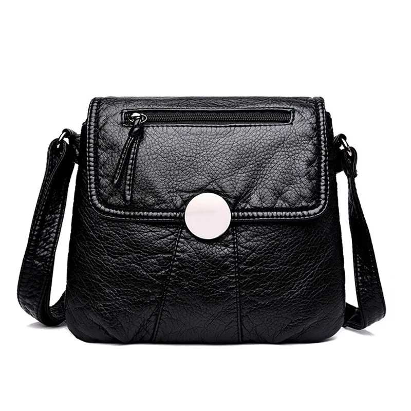 Black Small Women Messenger Handbag Purses