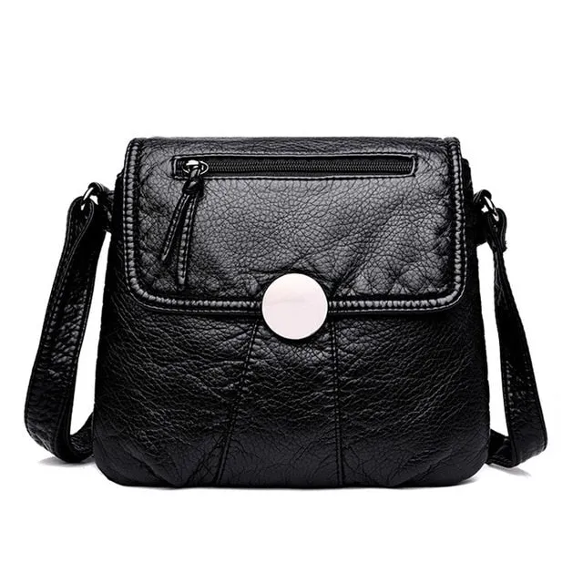 Black Small Women Messenger Handbag Purses