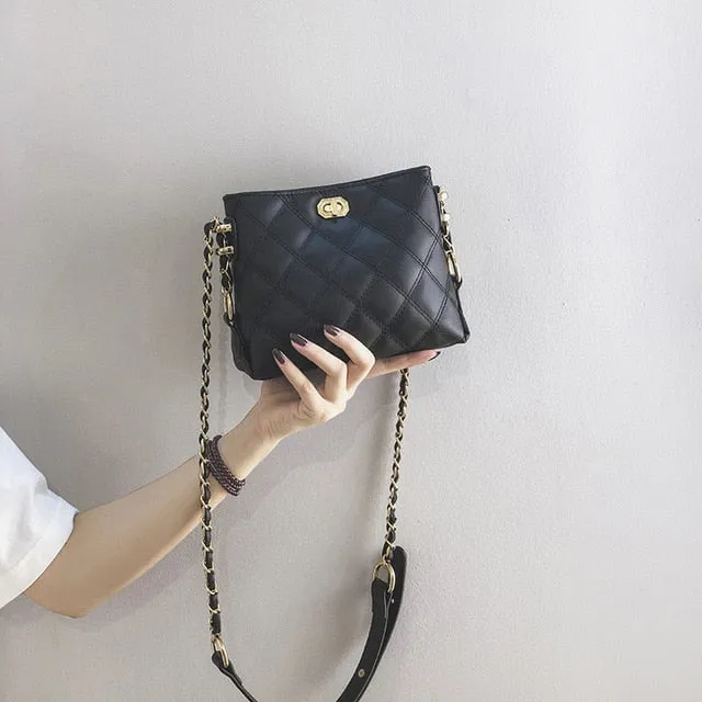 Black Small Women Messenger Handbag Purses