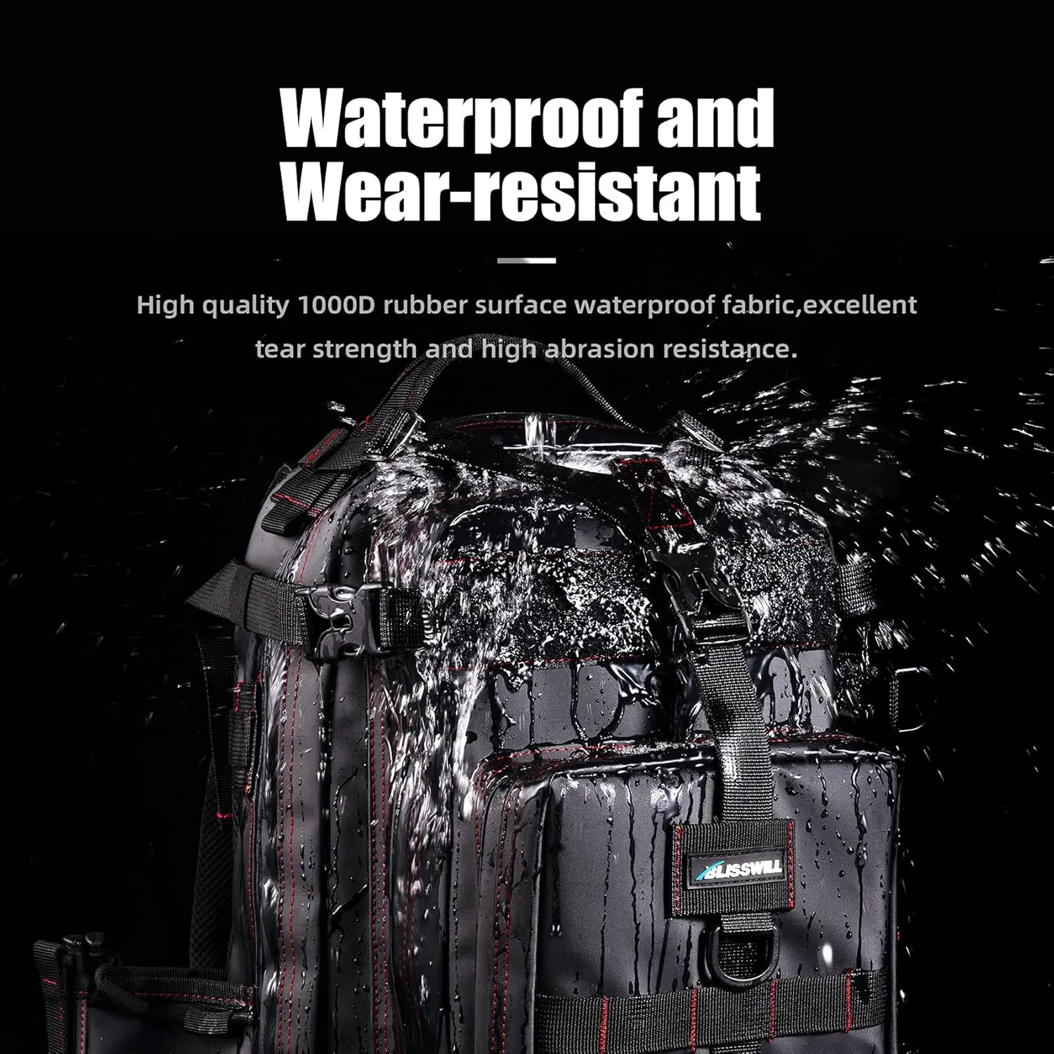 BLISSWILL Fishing Backpack - Waterproof with Rod Holder, Ideal Fishing Gear and Gifts for Men