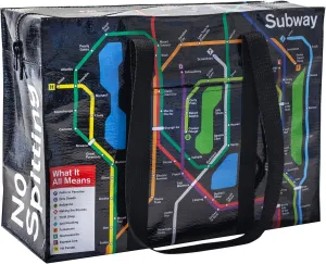 Blue Q Subway Shoulder Tote