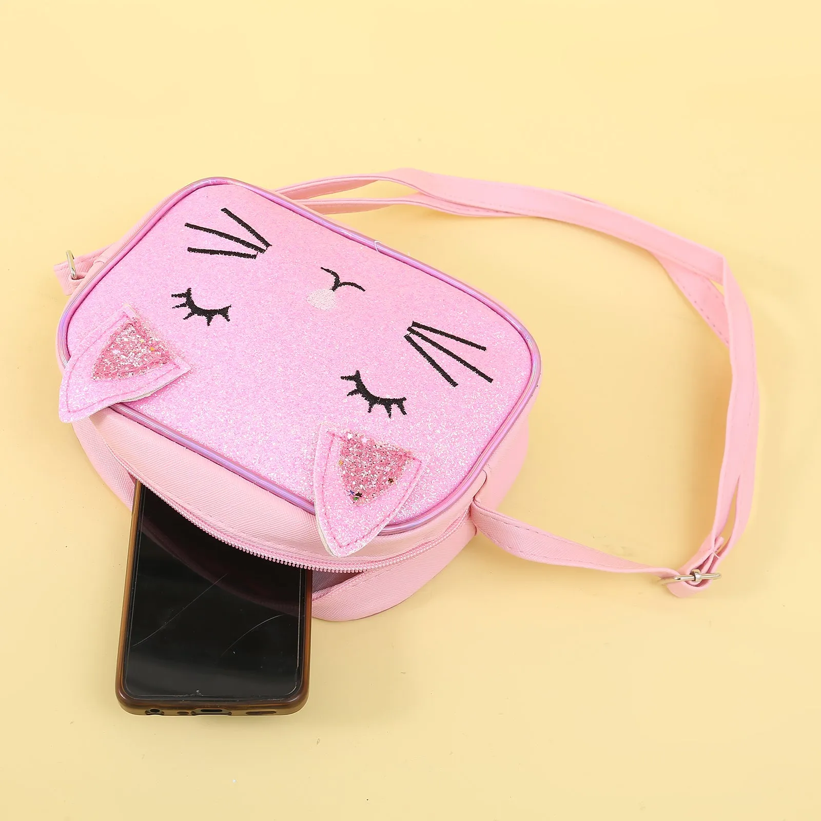 Blushing Cat Side Sling Bag: Perfect for Cat Lovers!