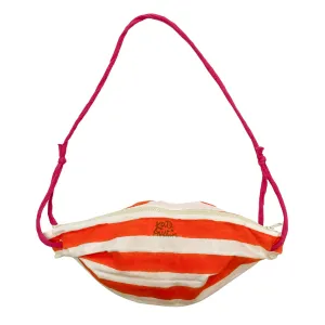 Bonbon Bag -- Orange White Wide Stripe